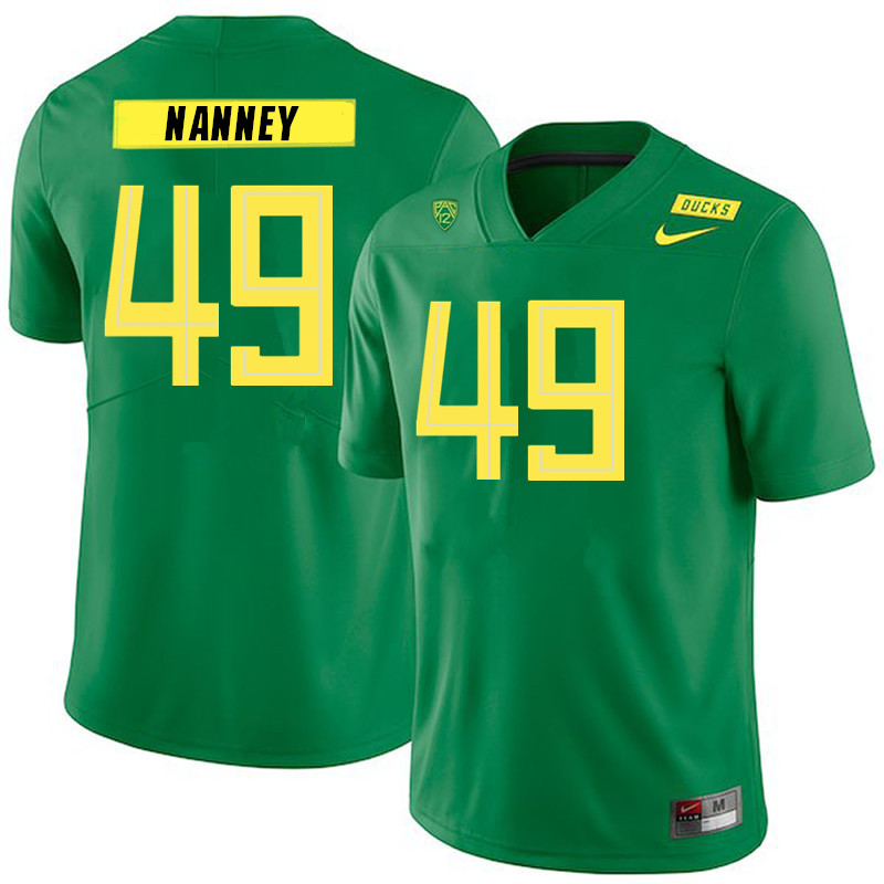 Men #49 Tyler Nanney Oregon Ducks College Football Jerseys Sale-Green - Click Image to Close